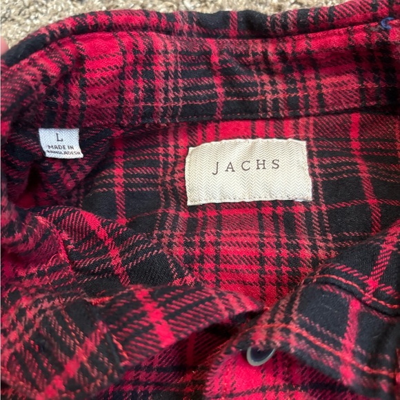 Jachs Flannel Men’s Size L Large Black and Red - Picture 2 of 2